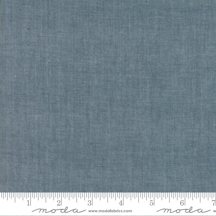Moda Chambray Grey Ydg for Moda - 12051 12 - PRICE PER 1/2 YARD