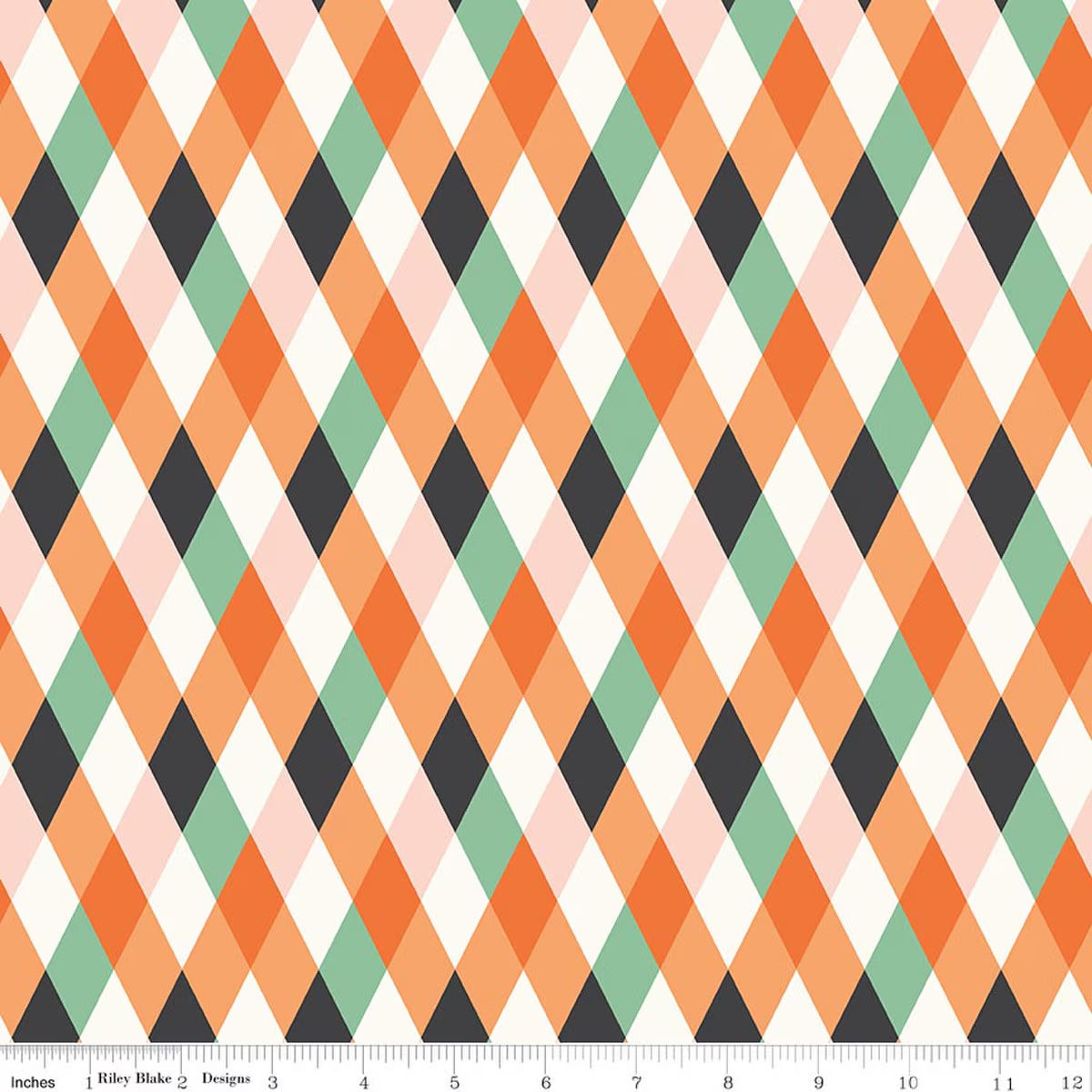 Frank and Friends Diamonds Multi Yardage by My Mind’s Eye for RBD C17473-MULTI - PRICE PER 1/2 YARD