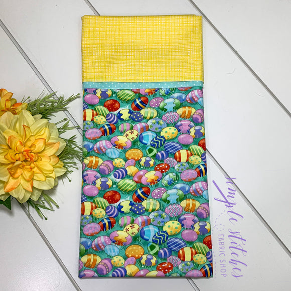 Bunny Tails Easter Eggs Standard Pillowcase Kit with Free Pattern