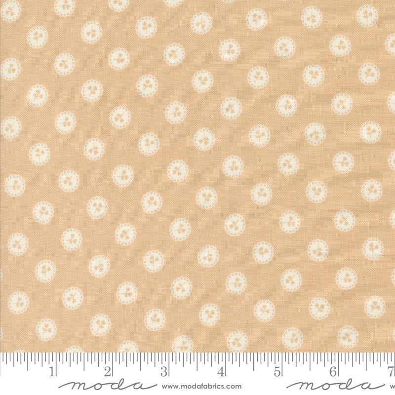 Dainty Meadow Dainty Dots Wheat Yardage for Moda - 31746 12 - PRICE PER 1/2 YARD