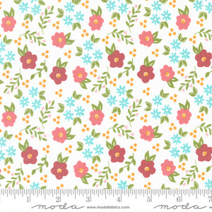 Bountiful Blooms Small Floral Off White Yardage for Moda - 37661 11- PRICE PER 1/2 YARD