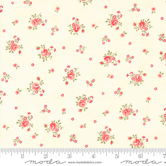 Collections Etchings Peaceful Posies Parchment Yardage for Moda - 44336 11 - PRICE PER 1/2 YARD