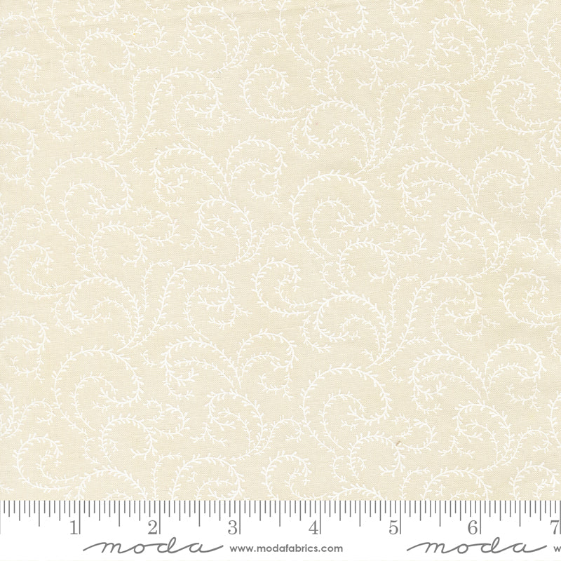 Breathtaking Blues Porcelain Wh Yardage for Moda -44407 21- PRICE PER 1/2 Yard