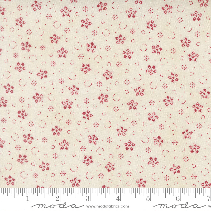 Candlelight Christmas Cream Yardage for Moda - 44426 11 - PRICE PER 1/2 Yard