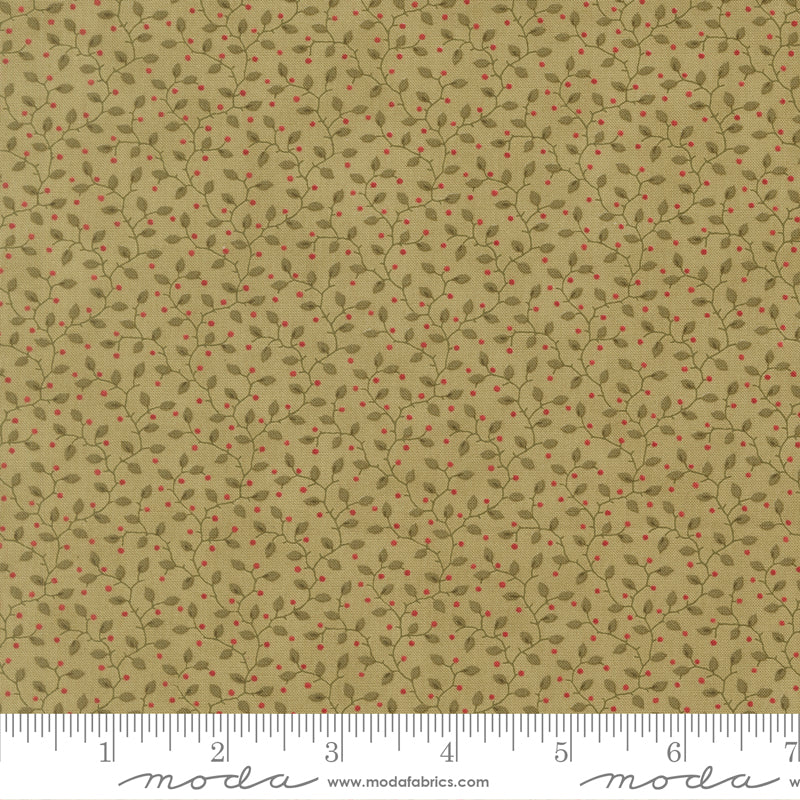 Candlelight Christmas Sage Yardage for Moda - 44427 14 - PRICE PER 1/2 Yard