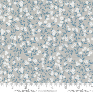 Old Glory Small Floral Vines Silver Yardage for Moda - 5201 12 - PRICE PER 1/2 YARD