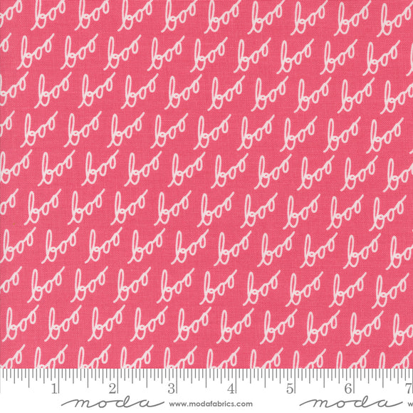 Hey Boo Text and Words Love Potion Pink Yardage for Moda - 5212 14  - PRICE PER 1/2 YARD