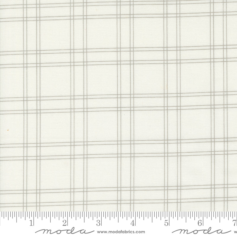 Shoreline Plaid Cream Grey Yardage by for Moda - 55302 21 - PRICE PER 1/2 YARD