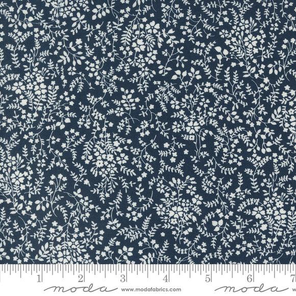 Shoreline Breeze Small Floral Navy Yardage by for Moda - 55304 24 - PRICE PER 1/2 YARD