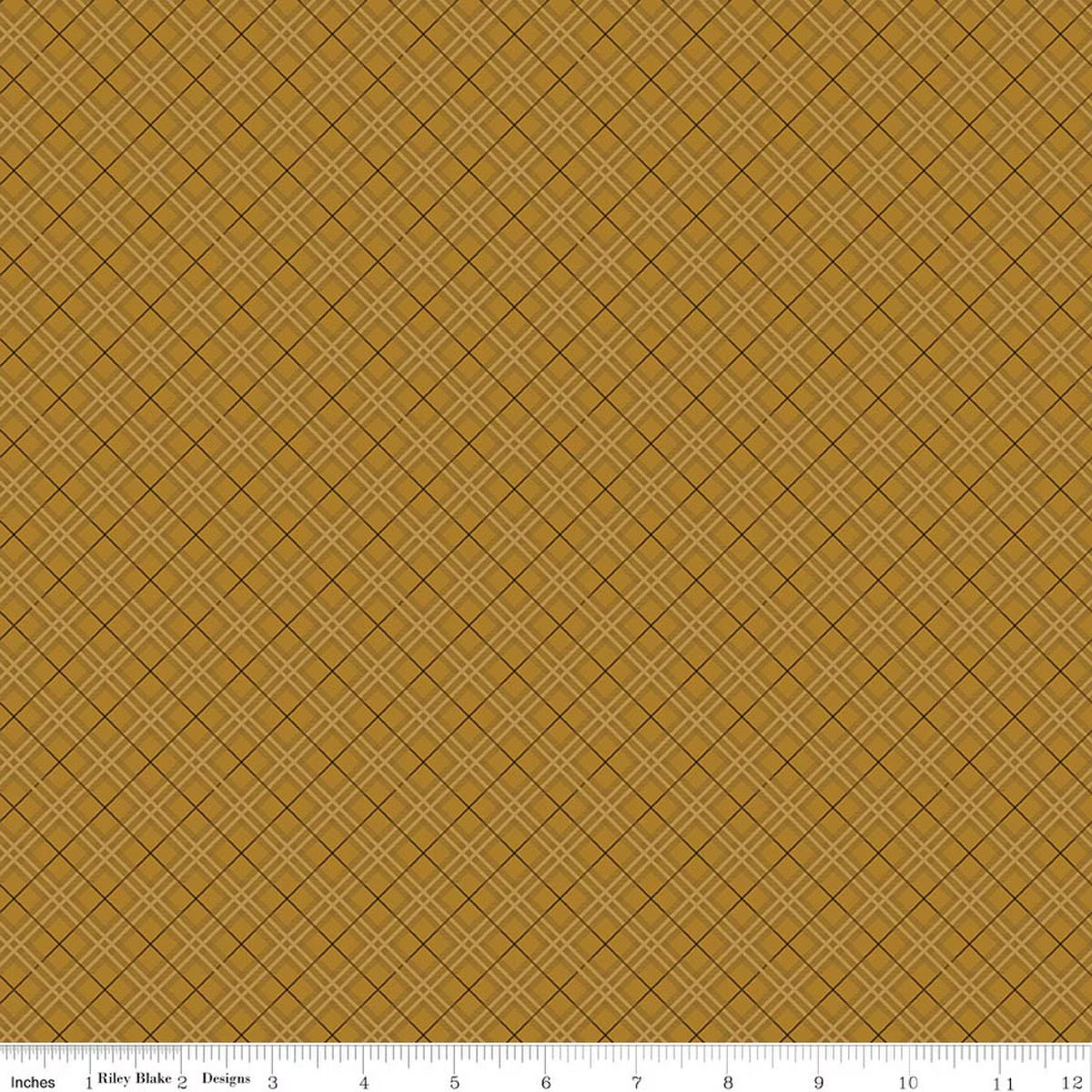 Bountiful Plaid Butterscotch Yardage by Sand Gervais for RBD-C17863-BUTTERSCOTCH- PRICE PER 1/2 YARD