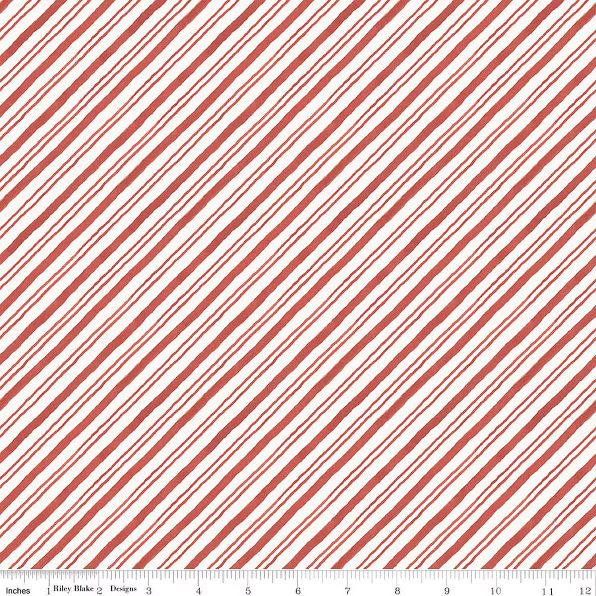 Holiday Spirit Stripes Red for Riley Blake -C17465-RED - PRICE PER 1/2 YARD