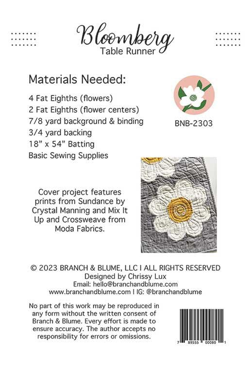 Bloomberg Table Runner Paper Pattern by Branch & Blume
