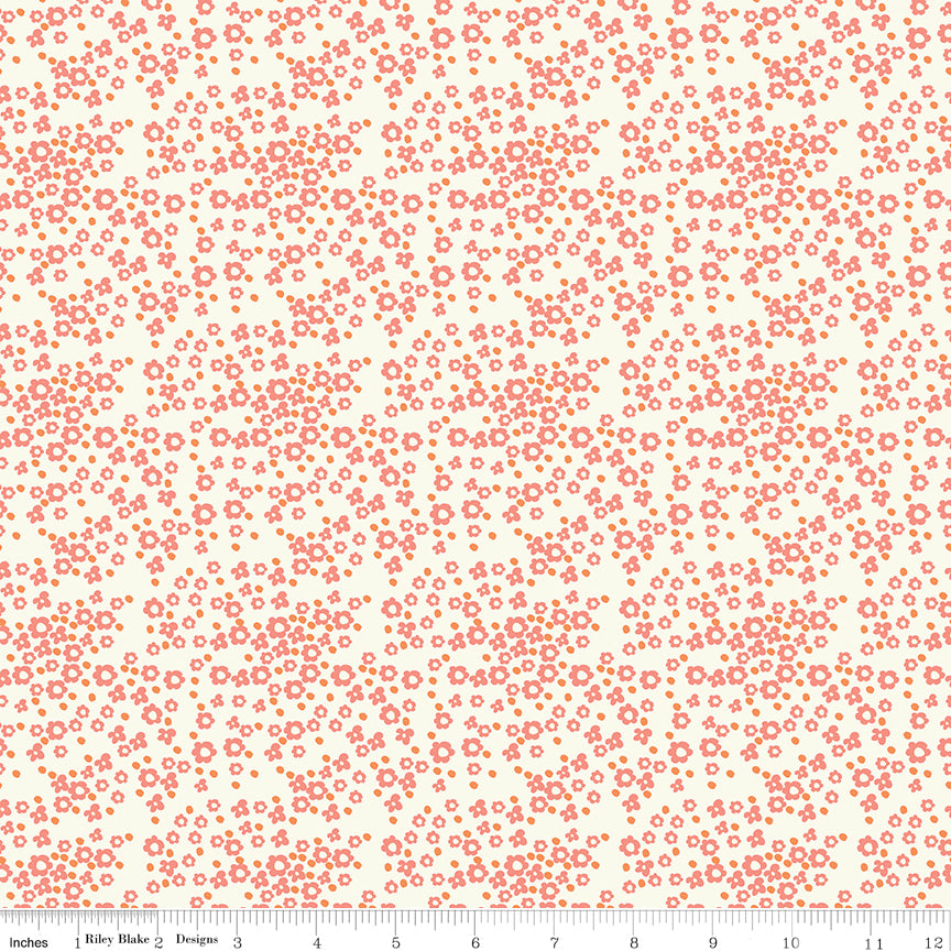 Spring's In Town Blossoms Cream Ydg for RBD C14215 CREAM - PRICE PER 1/2 YARD