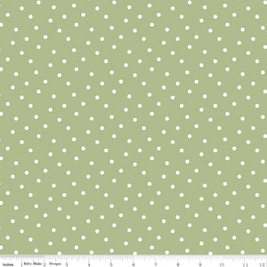 Bunny Trail Dots Green Yardage for RBD-C14257 GREEN - PRICE PER 1/2 YARD