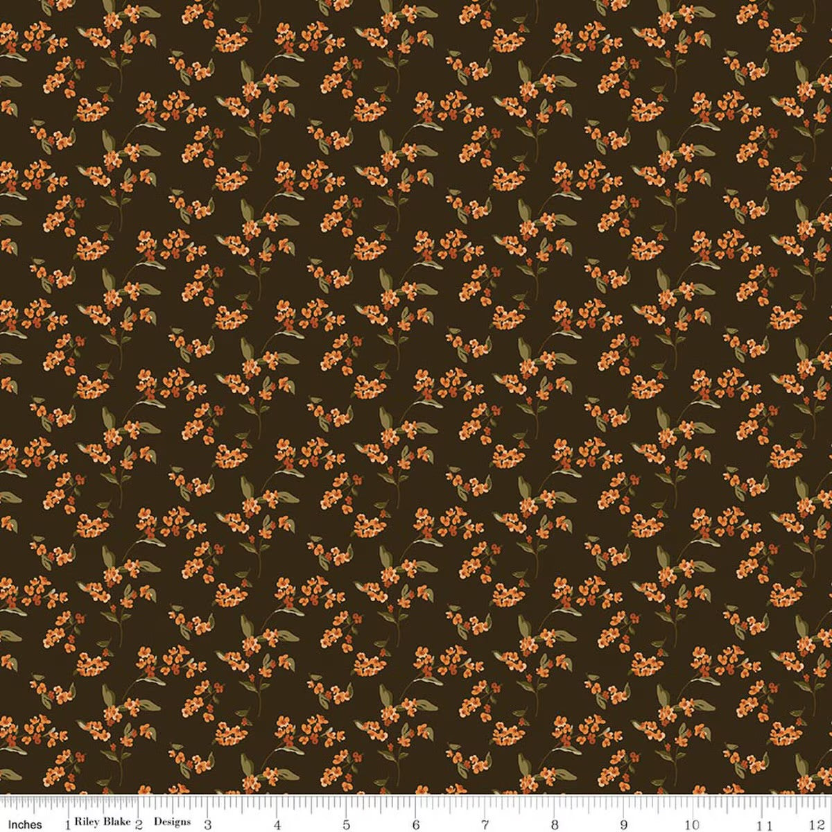 Bountiful Bittersweet Mocha Yardage by Sand Gervais for RBD-C17865-MOCHA- PRICE PER 1/2 YARD