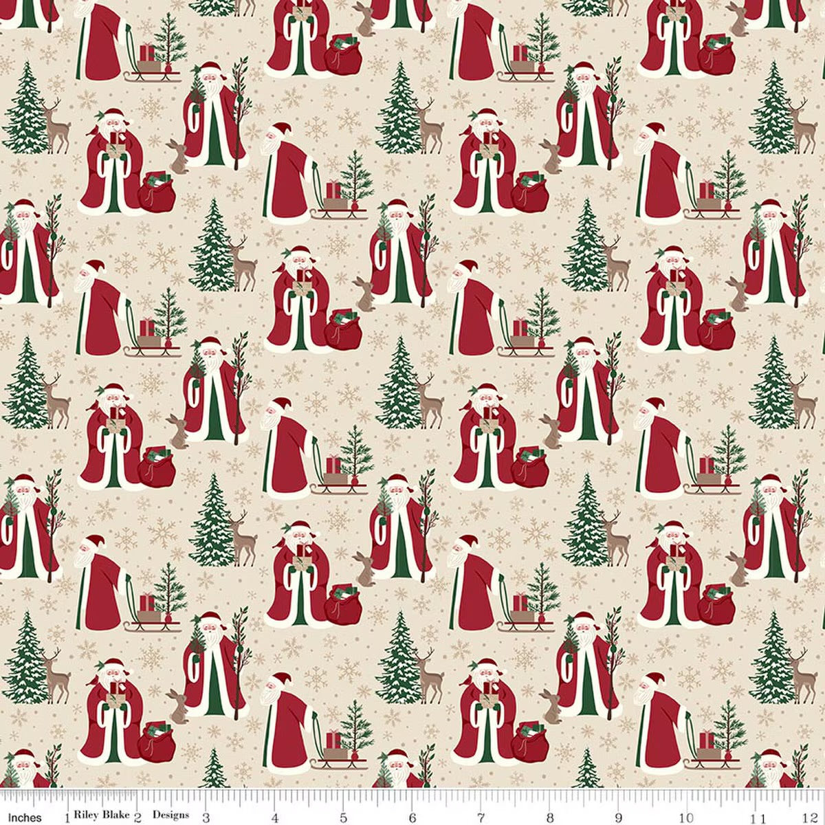 Christmas Time Main Linen Yardage by Dani Mogstad for RBD-C17820-LINEN- PRICE PER 1/2 YARD