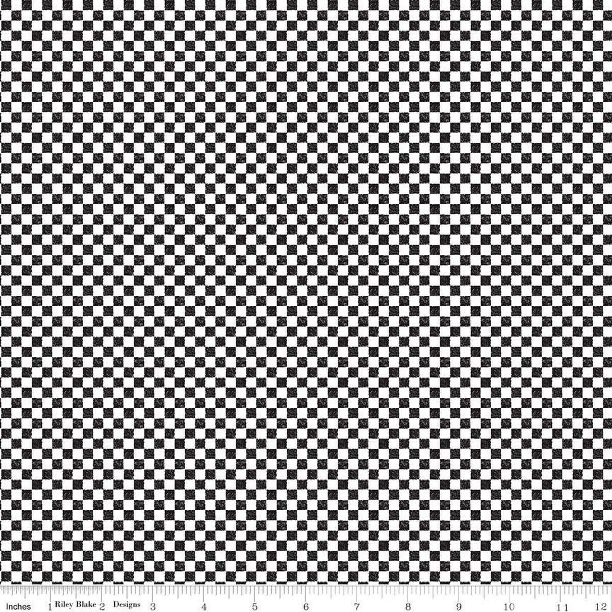Check Please! 1/4" Black Yardage for RBD-C820 BLACK - PRICE PER 1/2 YARD