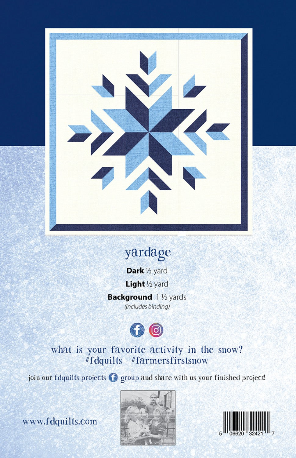 Farmer's First Snow - White Background