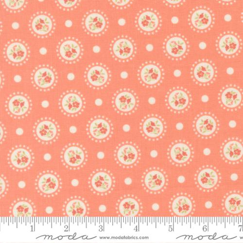 Sunbonnet Coral Yardage for Moda - 31762 41 - PRICE PER 1/2 YARD