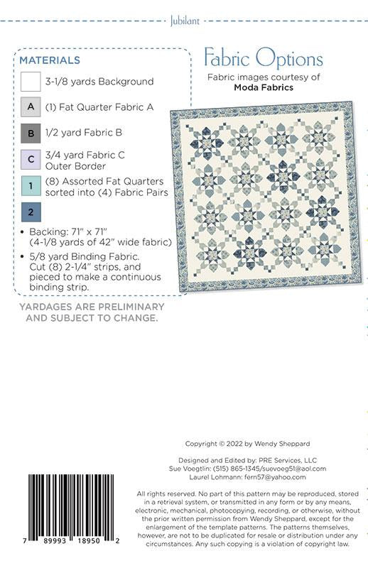 Jubilant Paper Pattern by Wendy Sheppard