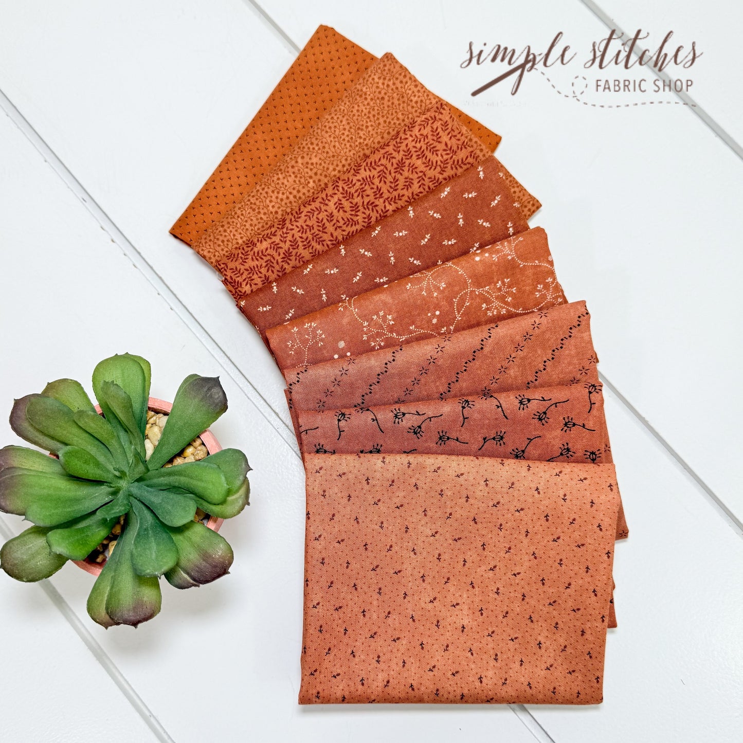 Rust Simple Bundle (8) Fat Quarter Bundle
