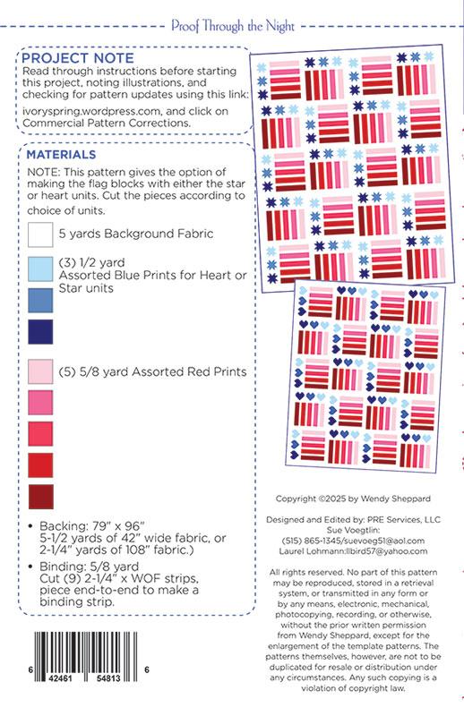 Proof Through the Night Paper Pattern by Wendy Sheppard