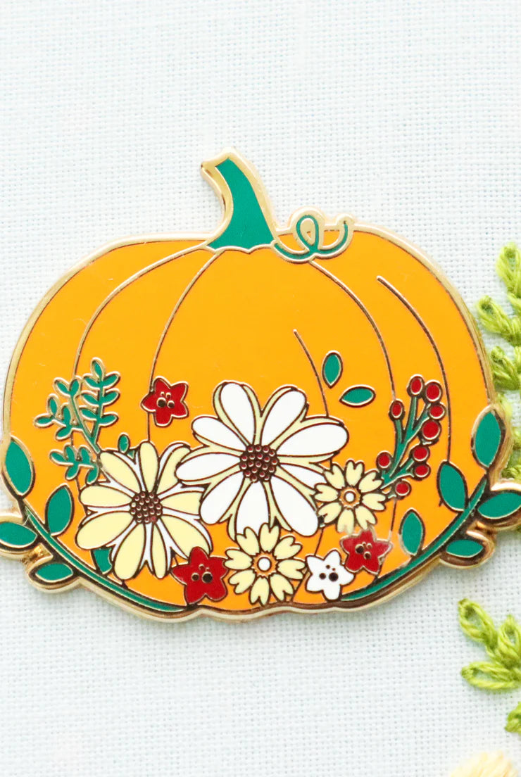 Floral Pumpkin Magnetic Needle Minder