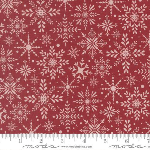 Gingerbread Lane Cranberry Yardage for Moda - 26153 18 - PRICE PER 1/2 YARD