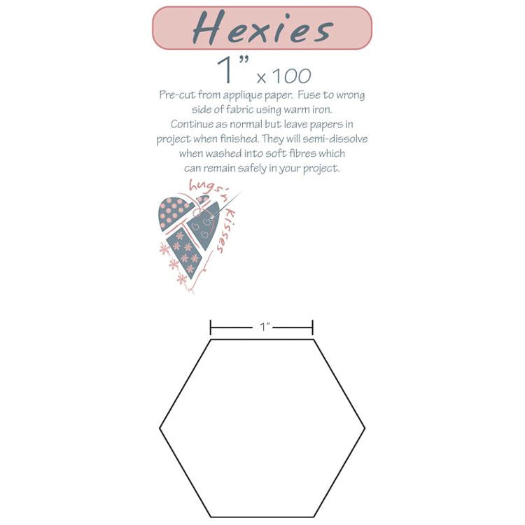 Iron On Hexies 100 ct. 1”