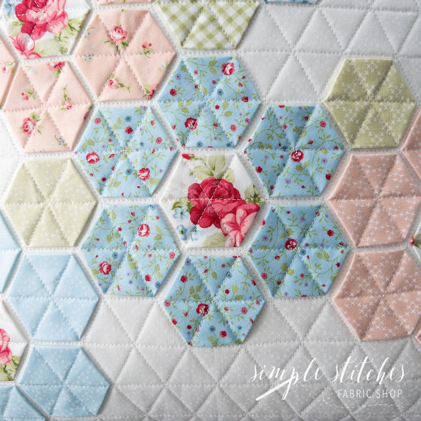 Floral Hexie Pillow Paper Pattern - WHOLESALE (set of 10)