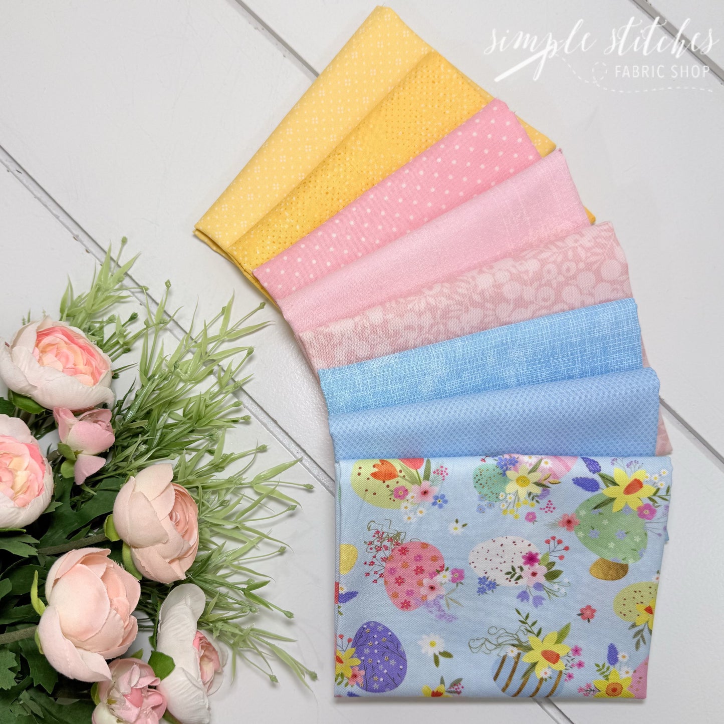 Happy Easter Simple Bundle (8) Fat Quarter Bundle