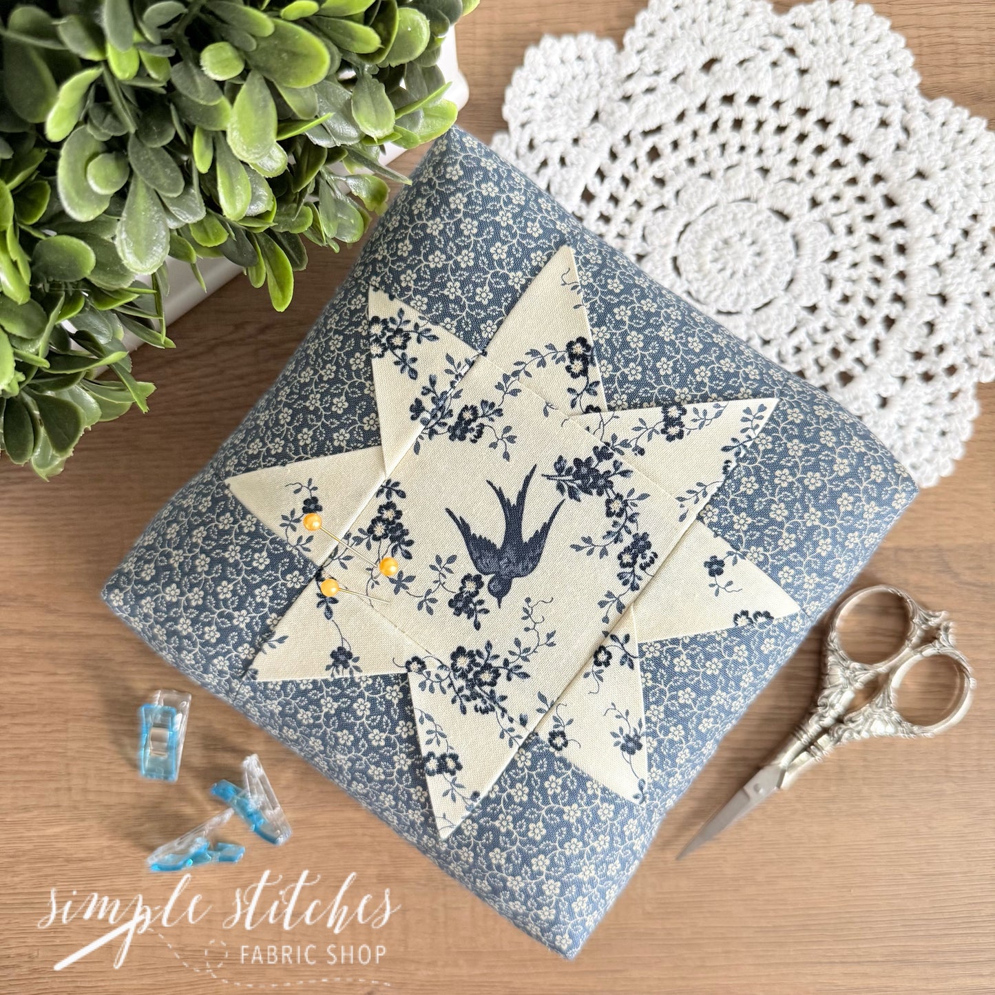 Folded Star Pincushion Pattern