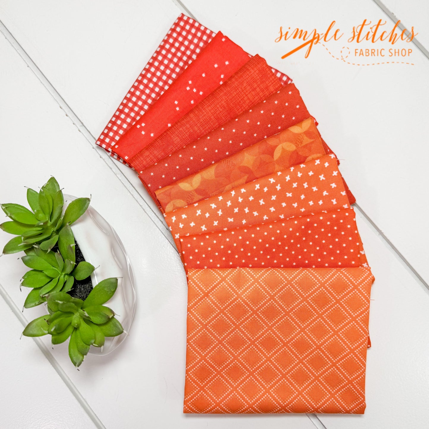 Orange Simple Bundle (8) Fat Quarter Bundle