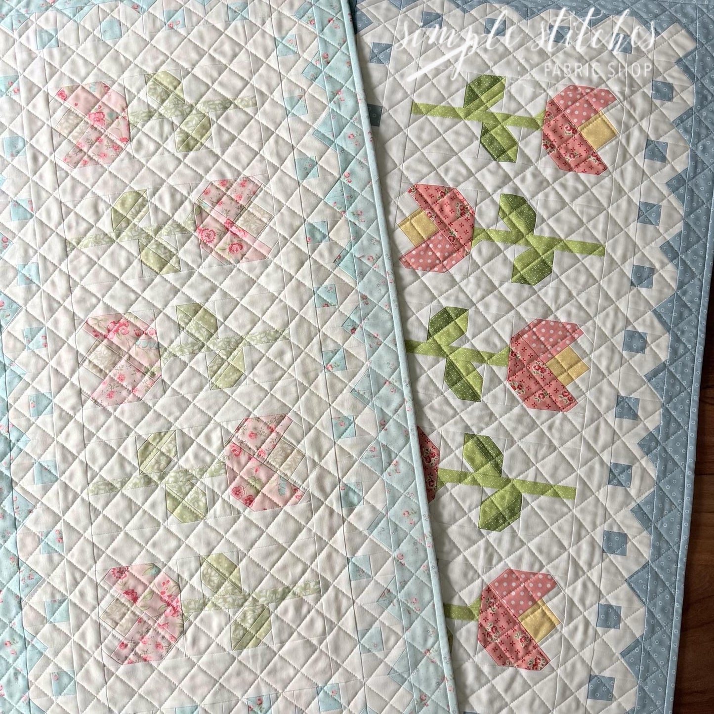 Spring Lace Tulips Runner Pattern