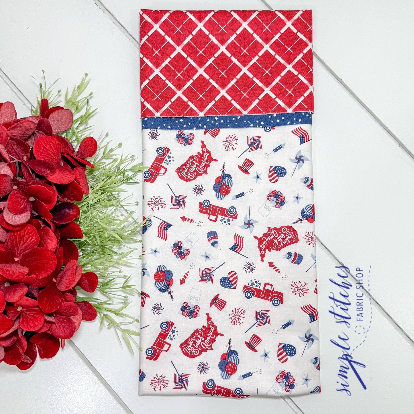 Stars & Stripes Standard Pillowcase Kit with Free Pattern