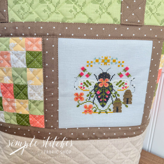 Botanical Bee Stitch & Stow Bag - made by Myra
