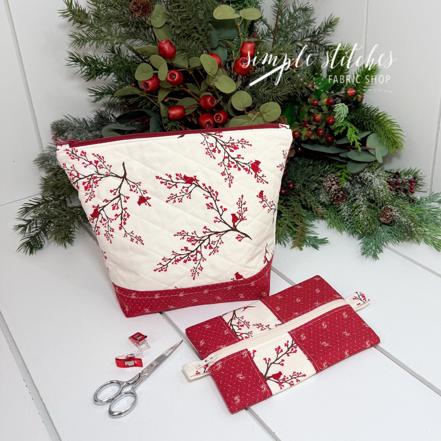 Cardinal Take Along Project Bags - made by Janette