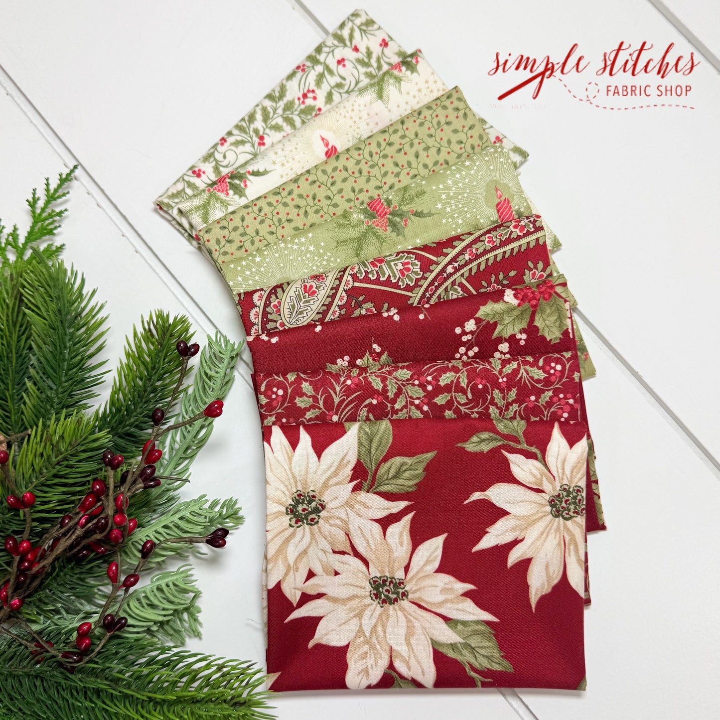 Candlelight Christmas Simple Bundle (8) Fat Quarter Bundle