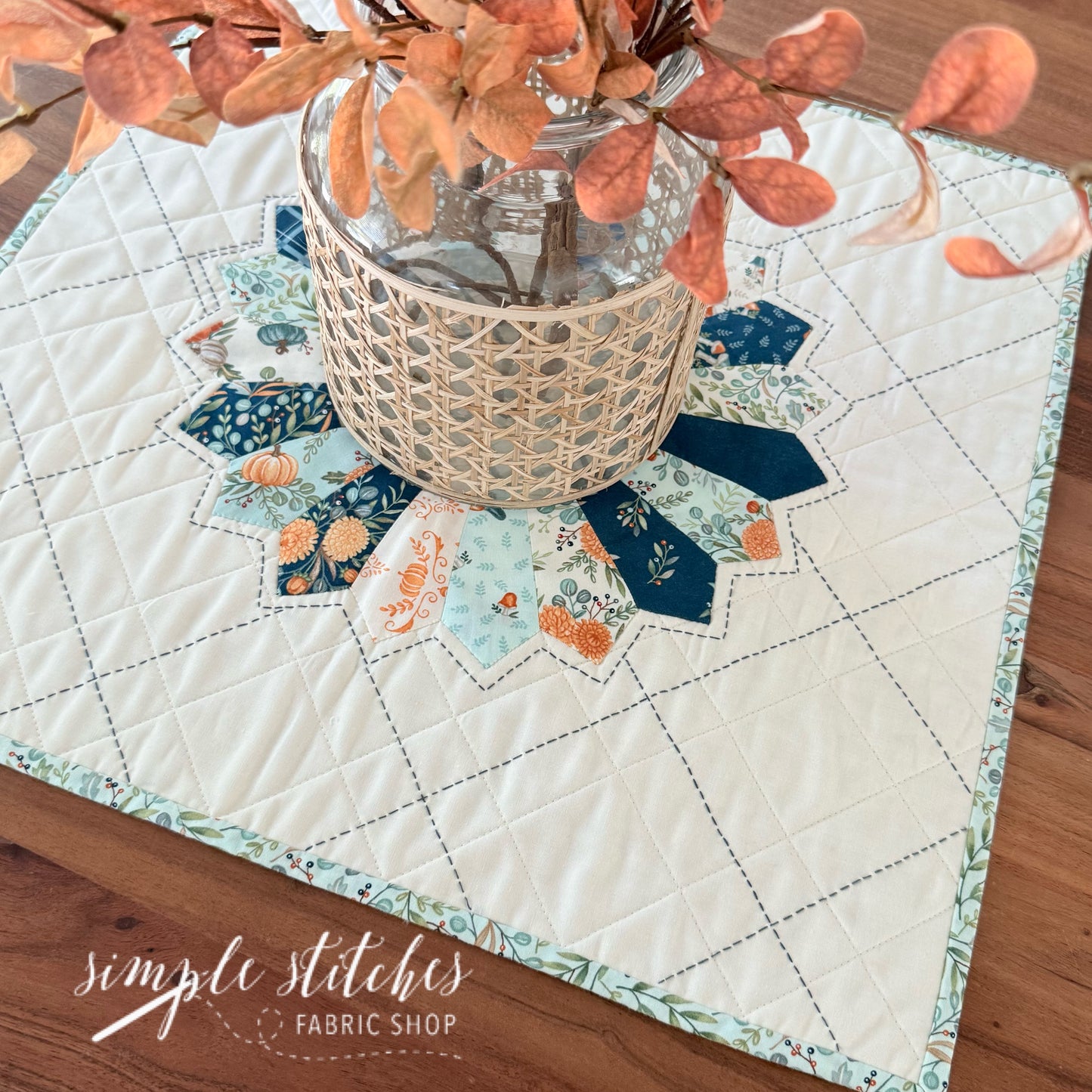 Heirloom Dresden Topper - Pumpkin Backing