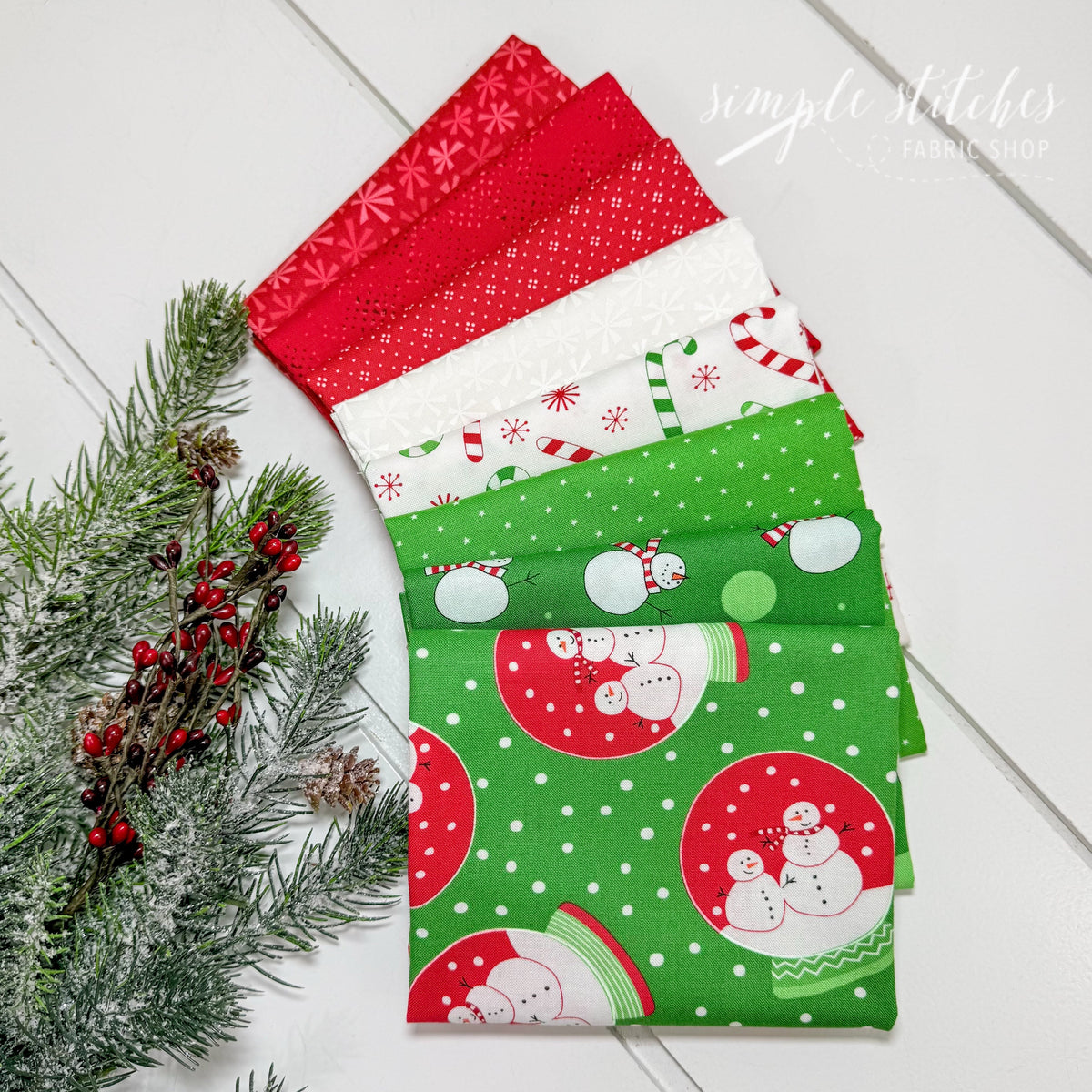 Snow Time Simple Bundle (8) Fat Quarter Bundle