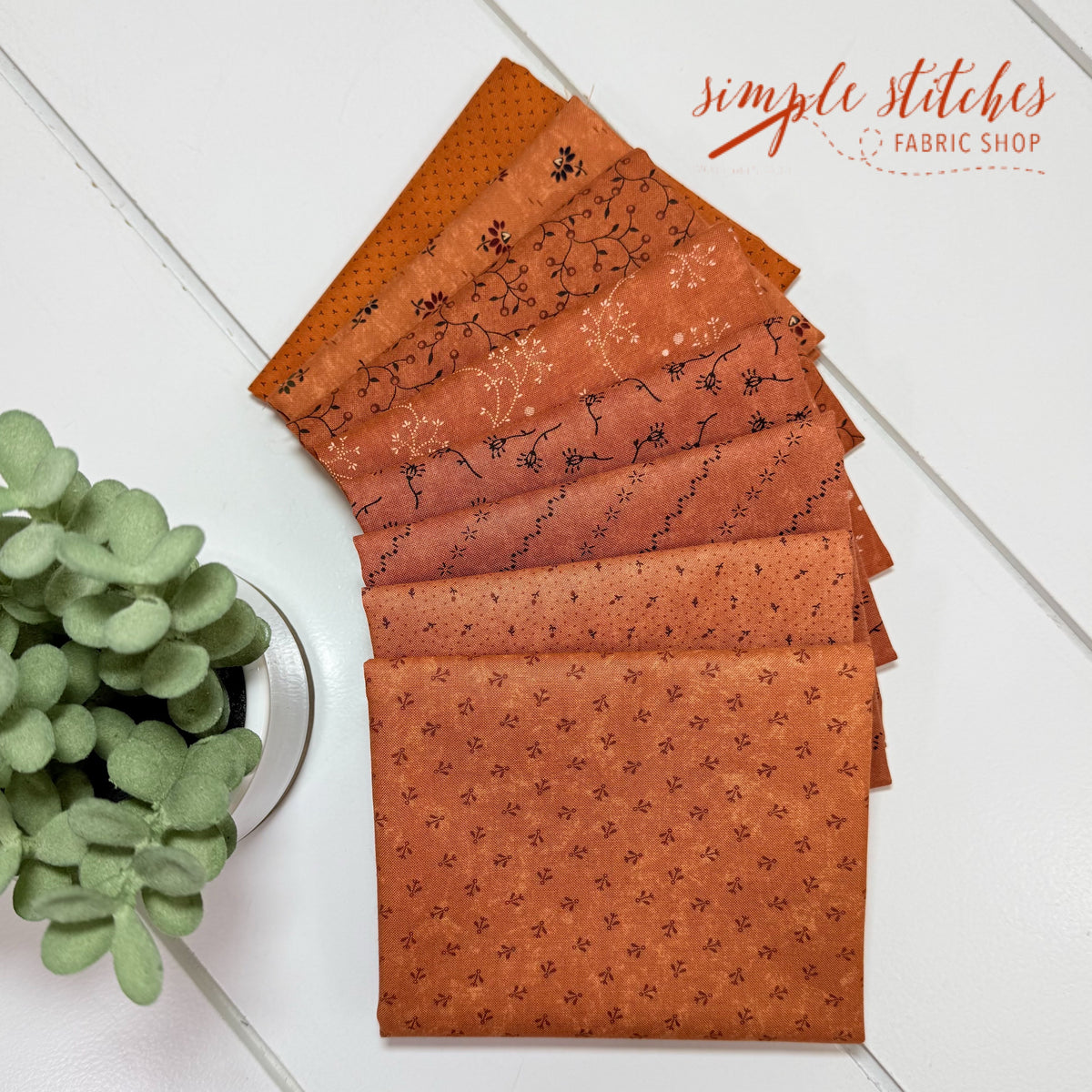 Rust Simple Bundle (8) Fat Quarter Bundle