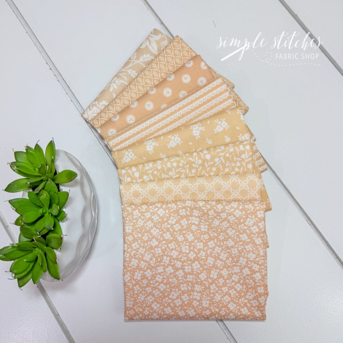 Tan Low Volume Simple Bundle (8) Fat Quarters