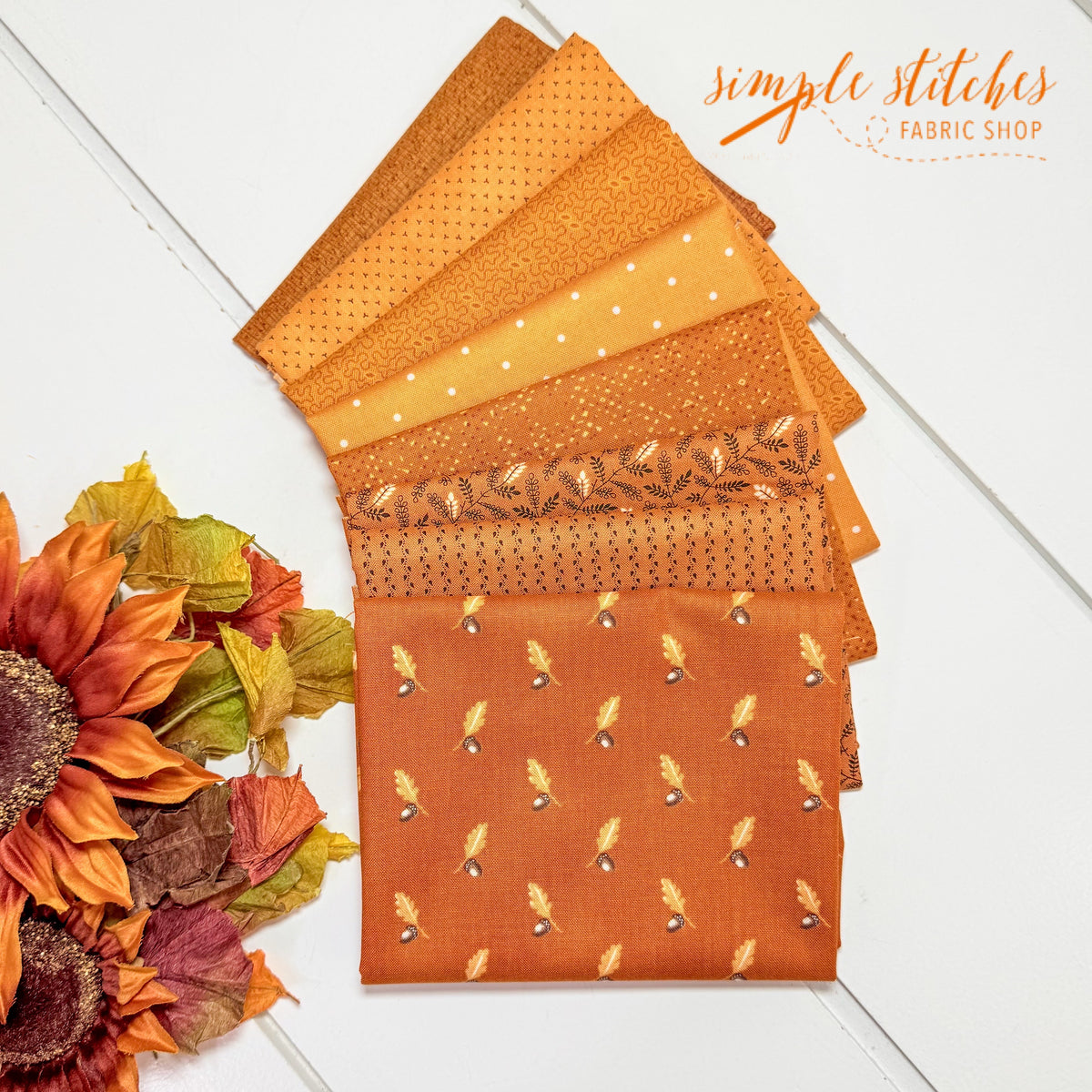 Pumpkin Spice Simple Bundle (8) Fat Quarter Bundle