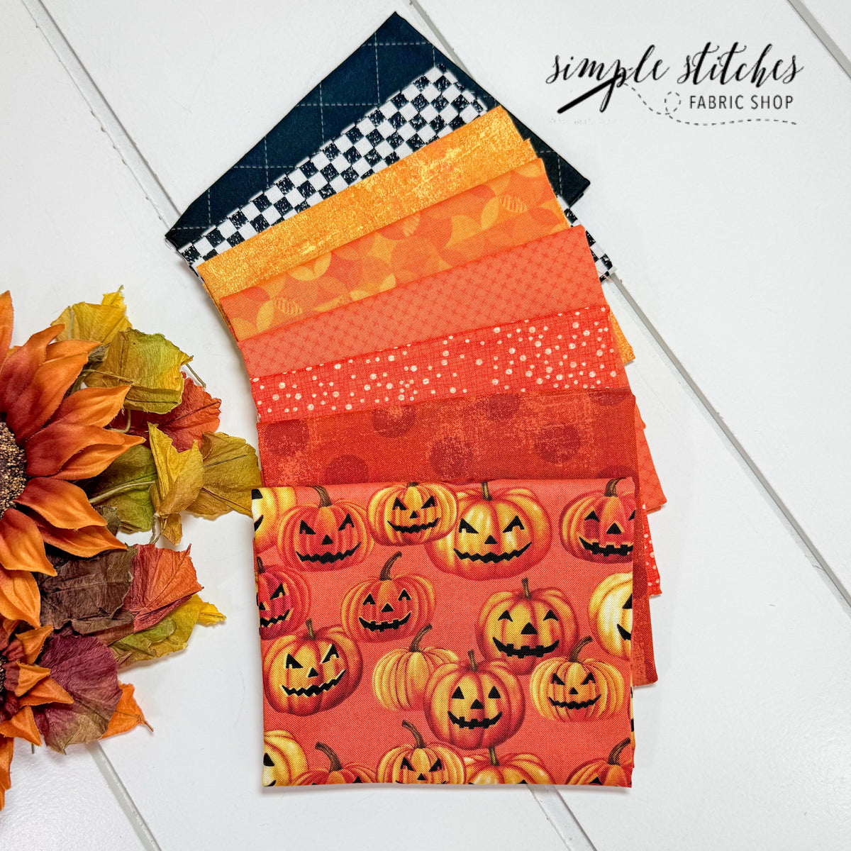 Jack O' Lanterns Simple Bundle (8) Fat Quarter Bundle