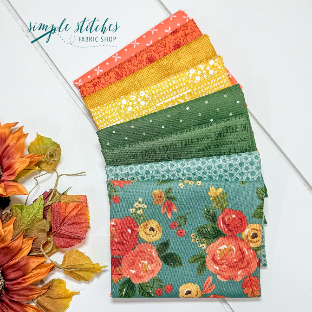 Happy Fall Simple Bundle (8) Fat Quarter Bundle
