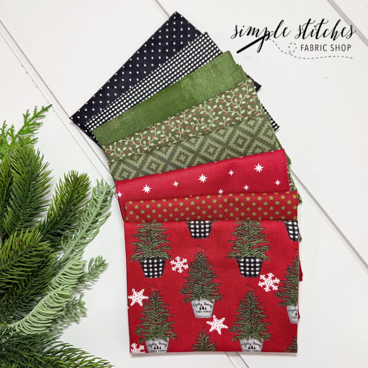 Christmas Spruce Simple Bundle (8) Fat Quarter Bundle