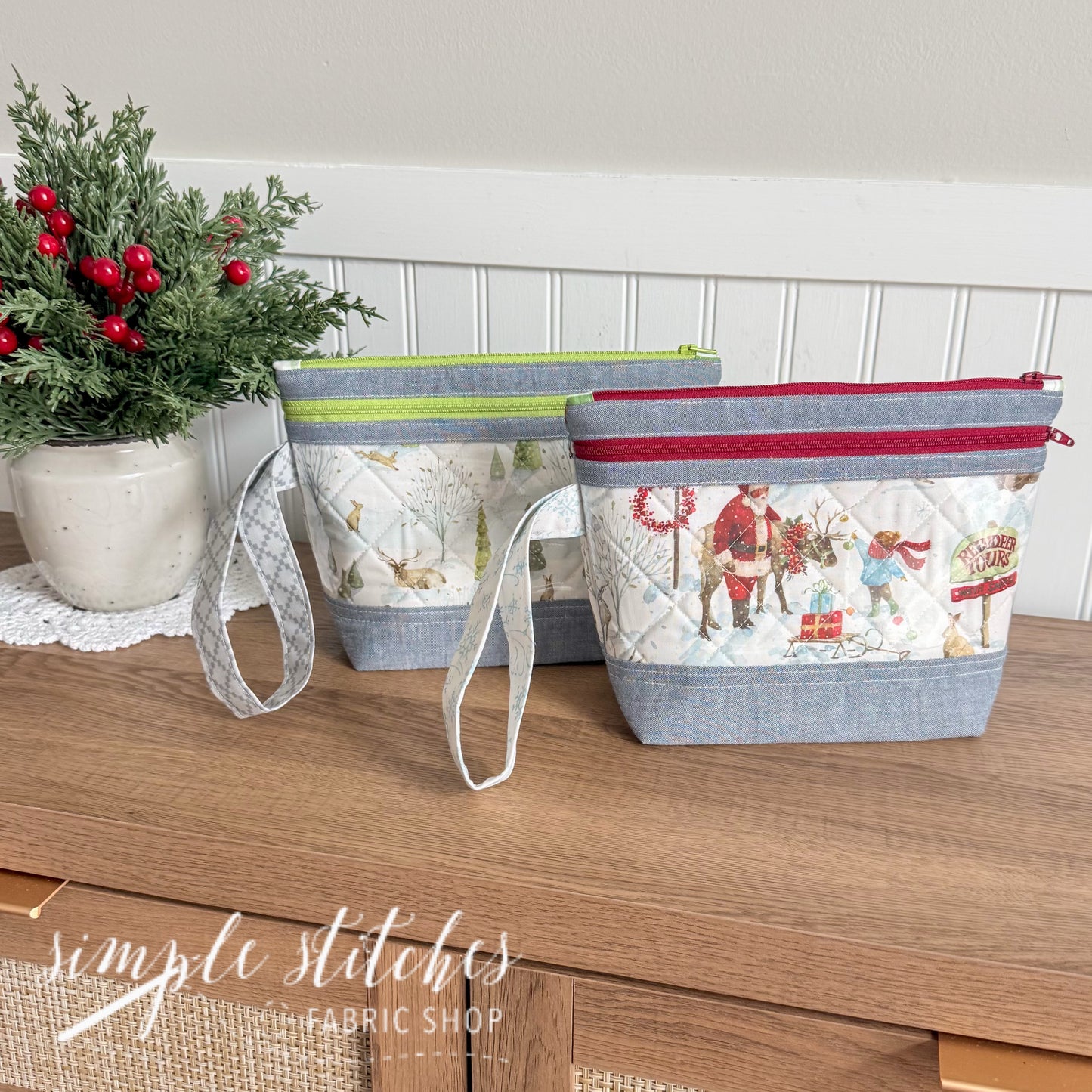 The Maddilyn Red Zipper Pouch - made by Myra