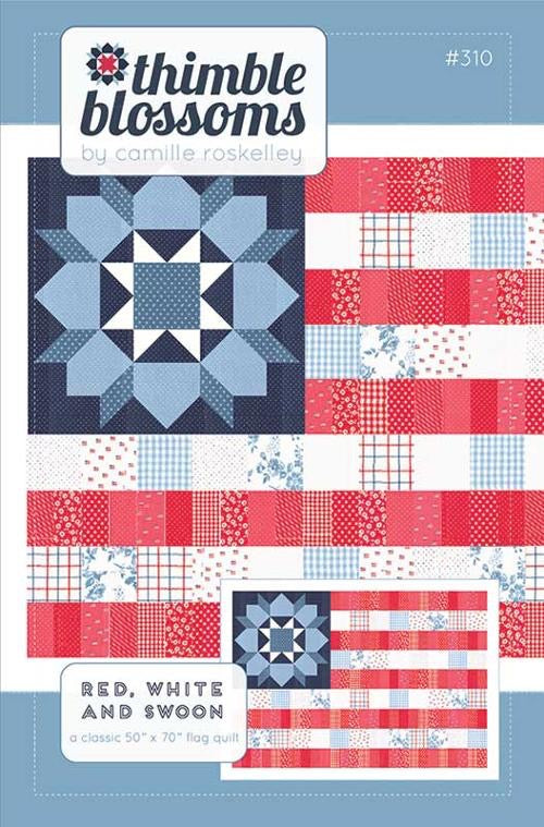 Red White & Swoon Paper Pattern by Thimble Blossoms