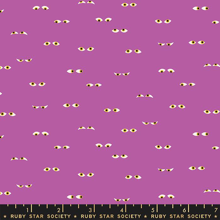 Tiny Frights Creepy Eyes Glow Witchy Yardage by Moda -RS5120 12G- PRICE PER 1/2 YARD