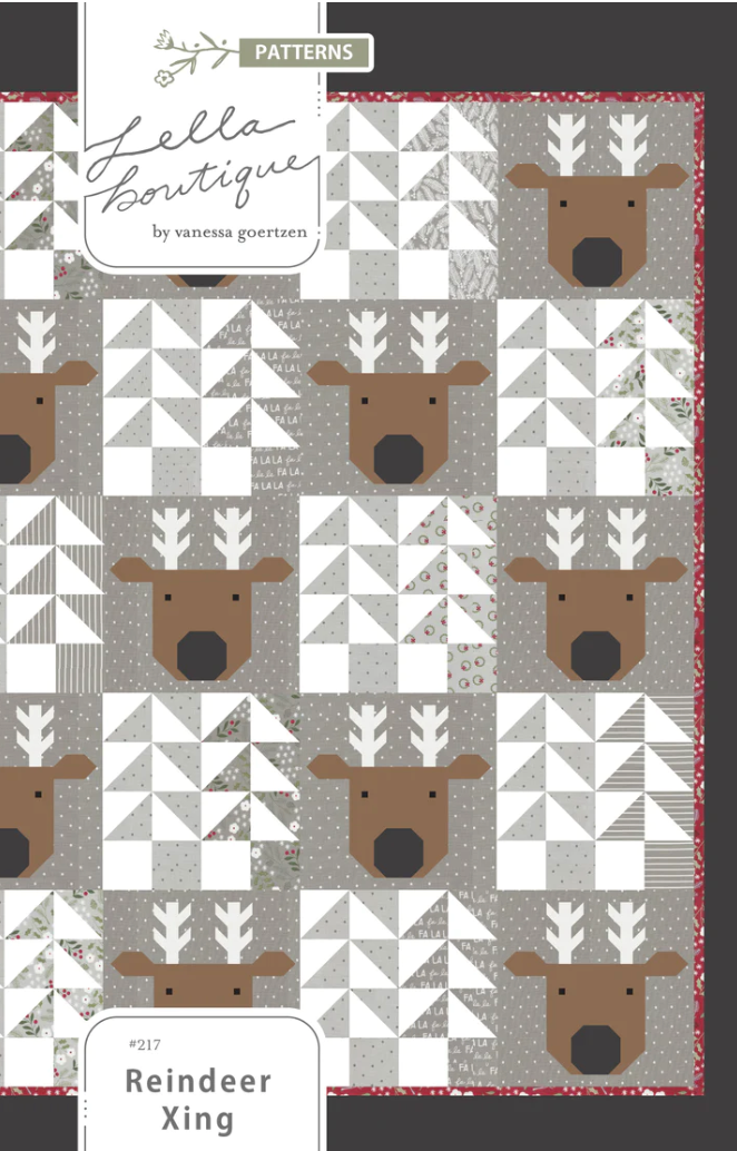 Reindeer Xing Pillow Kit - Stripe Binding